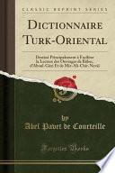 Dictionnaire Turk-Oriental