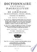 Dictionnaire universel d'agriculture et de jardinage, de fauconnerie, chasse, peche etc