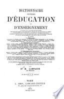 Dictionnaire universel d'éducation et d'enseignement