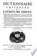 Dictionnaire universel de l'Ecriture Sainte