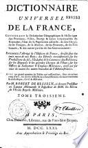 Dictionnaire universel de la France... par M. Robert de Hesseln
