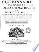 Dictionnaire universel de mathematique et de physique