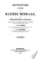 Dictionnaire universel de matière médicale, et de thérapeutique générale