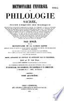 Dictionnaire universel de philologie sacrée