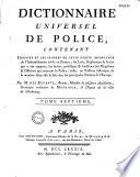 Dictionnaire universel de police