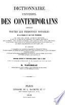 Dictionnaire universel des contemporains contenant toutes les personnes notables de la France et des pays étrangers