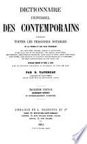 Dictionnaire universel des contemporains contenant toutes les personnes notables de la France et des pays étrangers ...