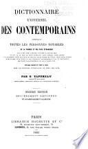 Dictionnaire universel des contemporains contenant toutes les personnes notables de la France et des pays étrangers ...