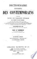 Dictionnaire universel des contemporains contenant toutes les personnes notables de la France et des pays étrangers ...