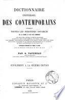 Dictionnaire universel des contemporains contenant toutes les personnes notables de la France et des pays etrangers