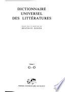 Dictionnaire universel des littératures