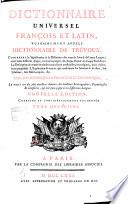Dictionnaire universel françois et latin