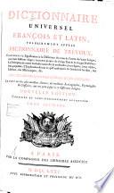 Dictionnaire universel françois et latin
