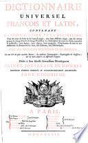 Dictionnaire Universel Francois Et Latin