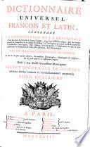 Dictionnaire universel françois et latin