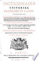 Dictionnaire Universel Francois Et Latin