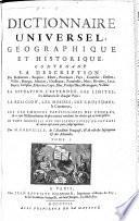 Dictionnaire universel géographique et historique