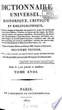 Dictionnaire universel, historique, critique et bibliographique ...