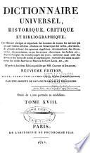 Dictionnaire universel, historique, critique, et bibliographique