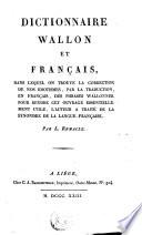Dictionnaire wallon et français