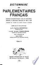Dictionnarie des parlementaires français