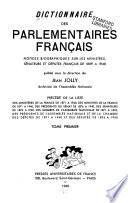 Dictionnarie des parlementaires français