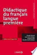 Didactique du français langue première