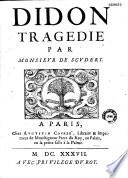 Didon tragedie par Monsieur de Scudery