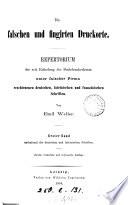 Die falschen und fingirten Druckorte. Zugleich als der 'Maskirten Literatur' 2er Theil