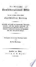 Die Rheinische Konföderations-Akte