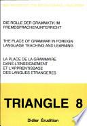 Die Rolle der Grammatik im Fremdsprachenunterricht