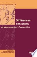 Différences des sexes et vies sexuelles d'aujourd'hui