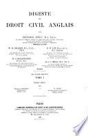 Digeste de droit civil anglais