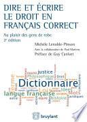 Dire et écrire le droit en français correct