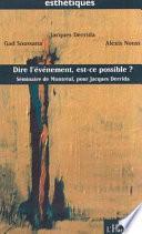 Dire l'événement, est-ce possible?