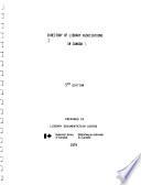 Directory of Library Associations in Canada