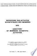 Directory of members' scientific activities