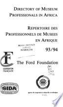 Directory of Museum Professionals in Africa 93/94