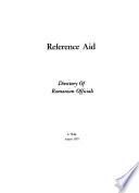 Directory of Officials of the Socialist Republic of Romania