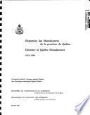 Directory of Québec manufactures