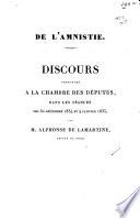 Discours à la chambre des députés de l'Amnistie
