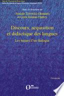 Discours, acquisition et didactique des langues