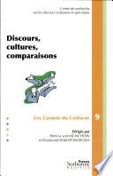 Discours, cultures, comparaisons