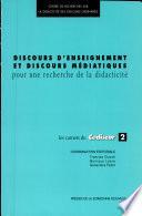 Discours d'enseignement et discours médiatiques