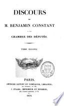 Discours de M. Benjamin Constant à la Chambre des députés