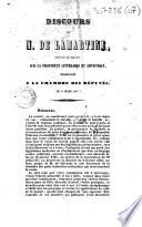 Discours de m. de Lamartine, député de Macon
