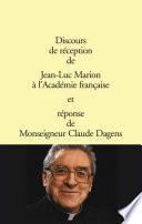 Discours de réception à l'Académie française