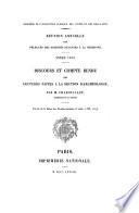 Discours et compte rendu des lectures faites à la section d'archéologie