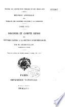 Discours et compte-rendu des lectures faites à la section d'archéologie