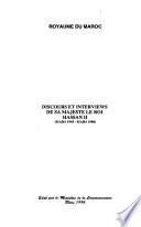 Discours et interviews de SM Hassan II.